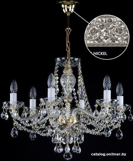 

Подвесная люстра ArtGlass Jessica Vi. Nickel Ce