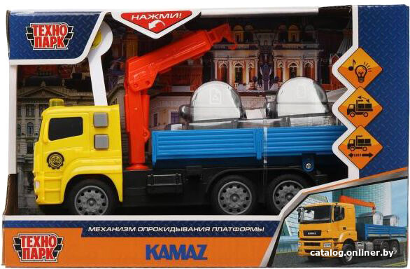 

Мусоровоз Технопарк Kamaz Манипулятор KAMCRN-17PLCN-YEBU