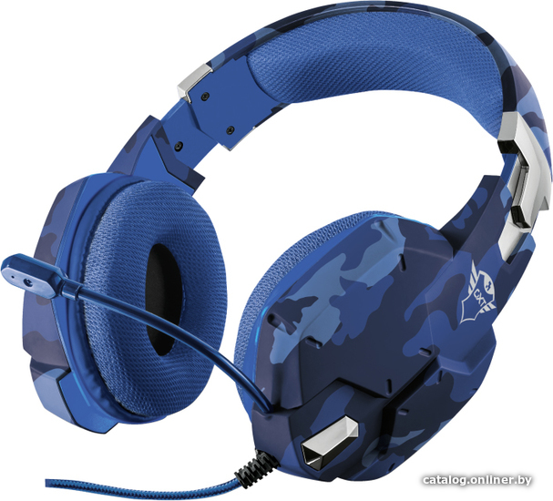 

Наушники Trust GXT 322B Carus (синий камуфляж)