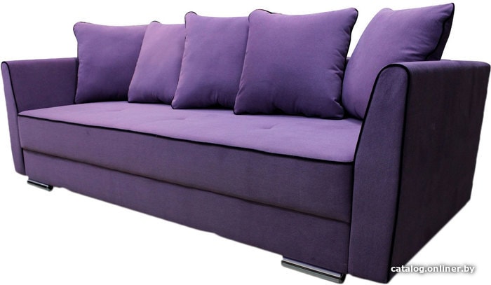 

Диван Экомебель Милан ПР 1.6 Allure Plain (ппу, велюр, фиолетовый)