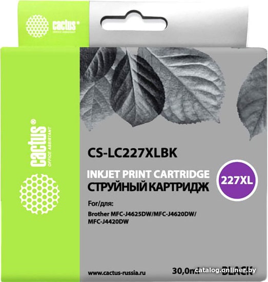 

Картридж CACTUS CS-LC227XLBK (аналог Brother LC227XLBK)