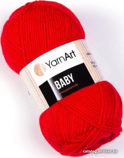 

Пряжа для вязания Yarnart Baby 100% акрил 156 50 г (150 м, красный)