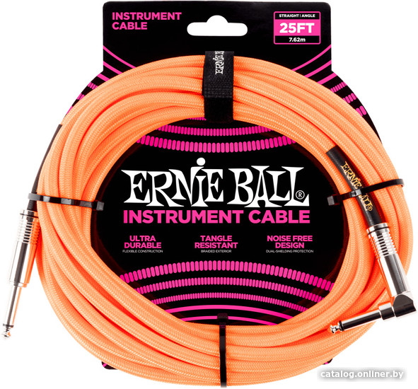 

Гитарный кабель Ernie Ball P06067 6.3 мм - 6.3 мм (7.62 м, neon orange)