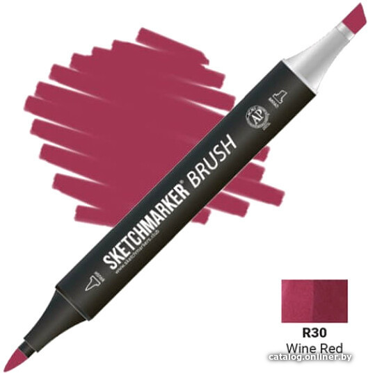 

Маркер художественный Sketchmarker Brush Двусторонний R30 SMB-R30 (красное вино)