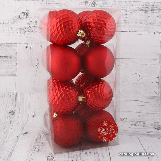 

Елочная игрушка Зимнее волшебство Диско микс d-7 см 16 шт 4941795