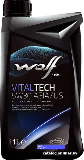 

Моторное масло Wolf VitalTech 5W-30 ASIA/US 1л
