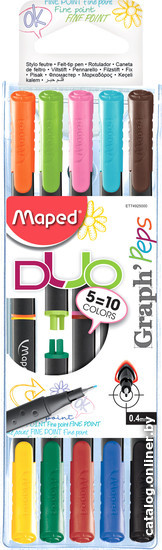 

Ручка капиллярная Maped Graph Peps Duo 7492505 (5 шт)