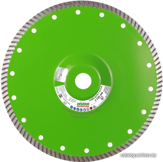 

Отрезной диск алмазный Distar 1A1R Turbo 230x2.6x9x22.23/F Elite Active 10216025017