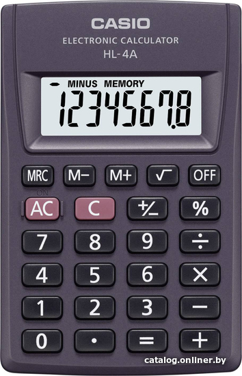 

Калькулятор Casio HL-4A (темно-серый)