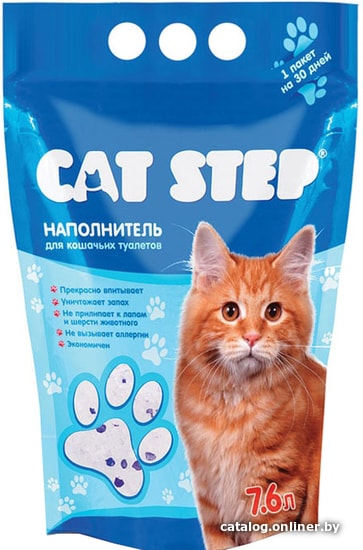 

Наполнитель для туалета Cat Step силикагелевый 3.8 л