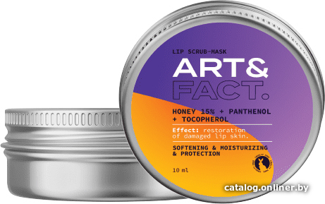 

Art&Fact Скраб-маска для губ Honey 15% + Panthenol + Tocopherol 10 мл
