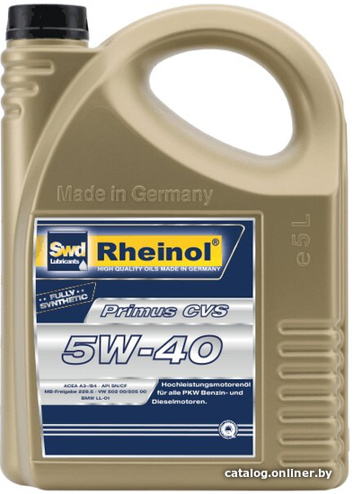

Моторное масло Rheinol Primus CVS 5W-40 5л