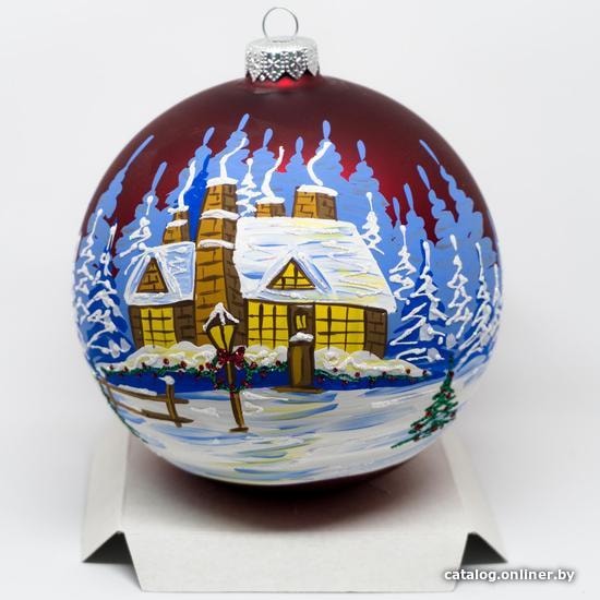 

Елочная игрушка Юрита Коттедж в лесу 191203-01 (красный)