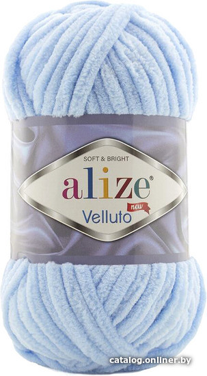 

Пряжа для вязания Alize Velluto 218 (68 м, нежно-голубой)
