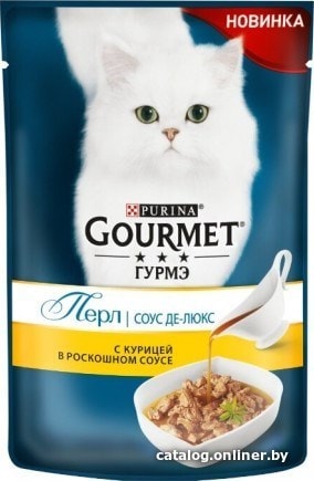 

Пресервы Gourmet Perle соус де-люкс с курицей 75 г
