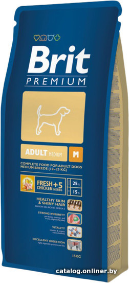 

Сухой корм для собак Brit Premium Adult M 3 кг