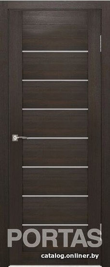 

Межкомнатная дверь Portas S21 90x200 (орех шоколад, стекло мателюкс матовое)