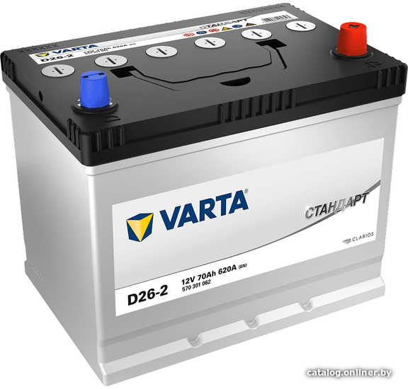 

Автомобильный аккумулятор Varta Стандарт D26-2 6СТ-70.0 VL 570 301 062 (70 А·ч)
