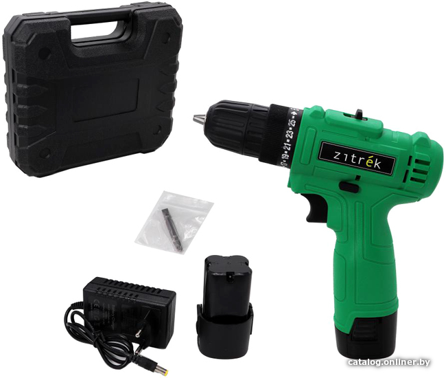 

Дрель-шуруповерт Zitrek Green 16.8-Li-ion 063-4040 (с 2-мя АКБ, кейс)