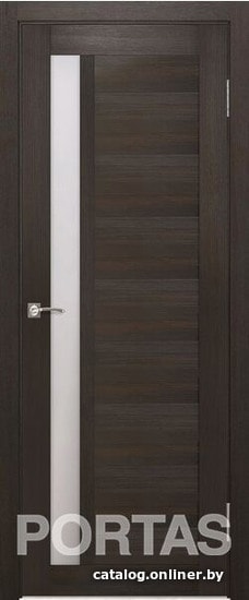 

Межкомнатная дверь Portas S28 90x200 (орех шоколад, стекло мателюкс матовое)