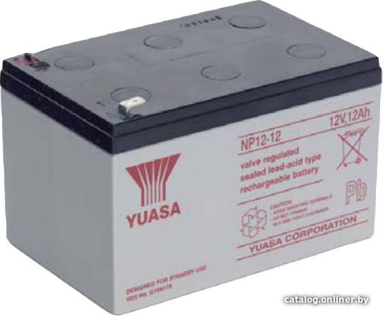 

Аккумулятор для ИБП Yuasa NP 12-12 (12В/12 А·ч)