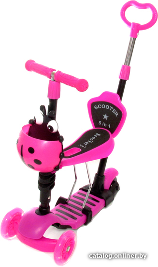 

Трехколесный самокат RS Scooter 5 в 1 (розовый)