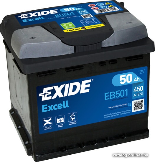 

Автомобильный аккумулятор Exide Excell EB501 (50 А/ч)