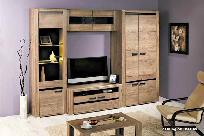 

Горка SbkHome Бруна 2.85м с шкафом для одежды (дуб галифакс табак)