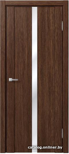 

Межкомнатная дверь MDF-Techno Dominika 226 70х200 (орех вела, стекло лакобель белый)
