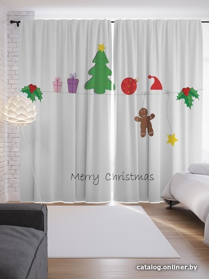 

Комплект штор JoyArty Предметное Рождество 1.45x2.65 м p_53285_145x265 (2 шт)