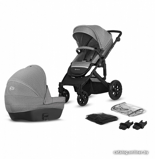 

Универсальная коляска KinderKraft Prime Lite (2 в 1, серый)