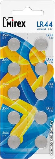 

Батарейка Mirex LR44 10 шт LR44-E10