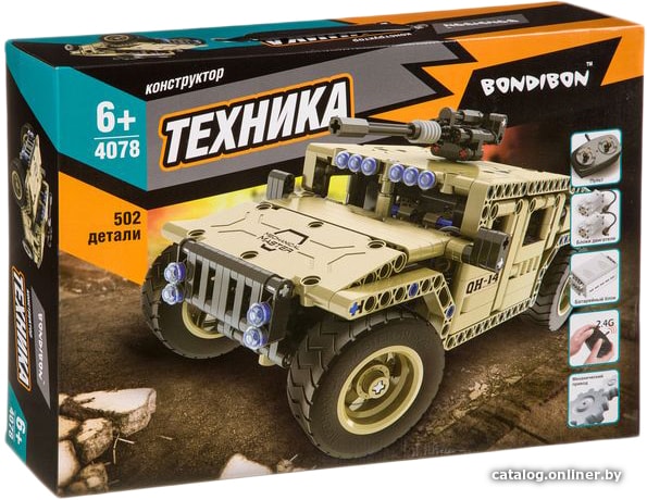 

Конструктор Bondibon Техника Военный внедорожник ВВ4078