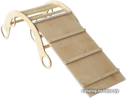 

Игровой комплекс Woodbro качель Nika Step + горка/лестница (натуральное дерево)