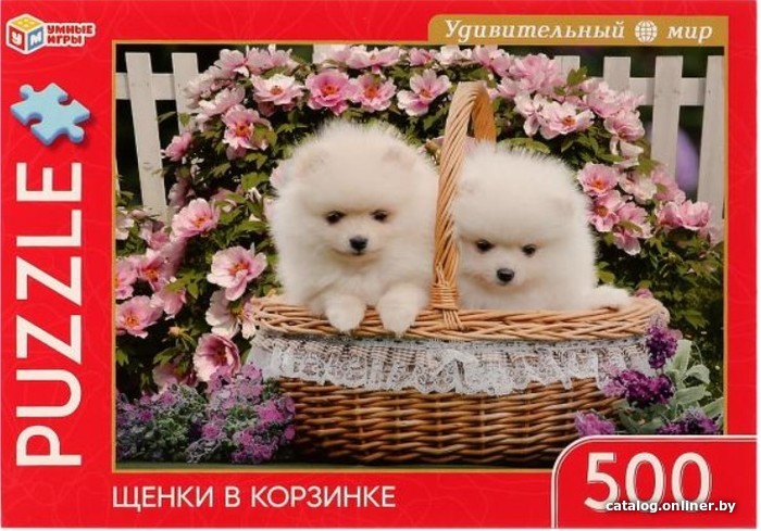 

Пазл Умные игры Щенки в корзине. Удивительный мир 4680107925558 (500 эл)