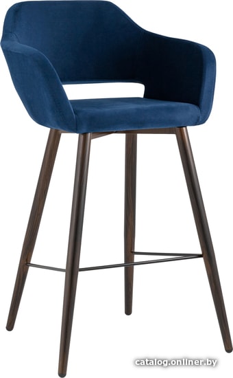 

Стул с подлокотниками Stool Group Саймон велюр барный (тёмно-синий)