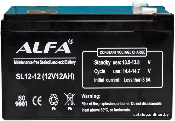 

Аккумулятор для ИБП ALFA SL12-12 (12V-12Ah)
