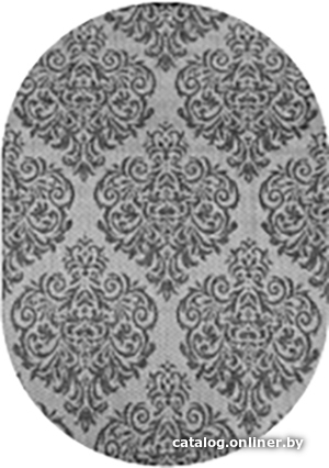 

Ковер для жилой комнаты Bossan Viva B305A-SIYAH-KGRI-OVAL 1.4x2 м