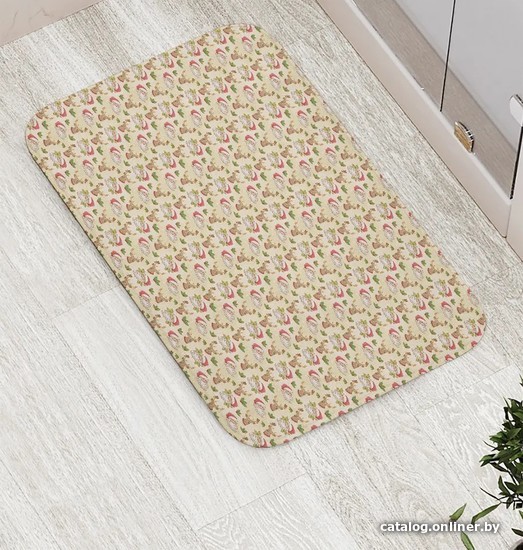 

Коврик для ванной JoyArty Дед Мороз в листьях bath_78628