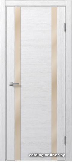 

Межкомнатная дверь MDF-Techno Dominika 227 50x200 (ясень белый, стекло лакобель кремовый)