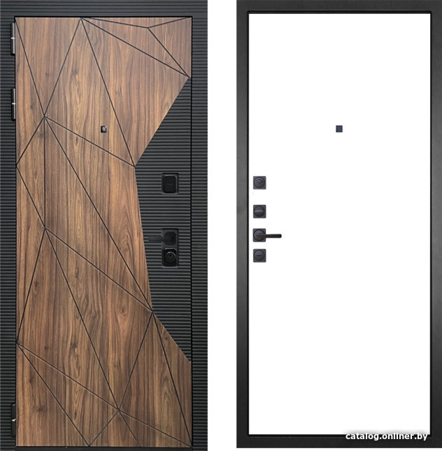 

Металлическая дверь Двери Гранит Континент 003 205x86 (коричневый/белый, левый)