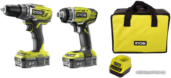

Ryobi R18DDID-220S (шуруповерт, винтоверт, сумка, 2 АКБ)