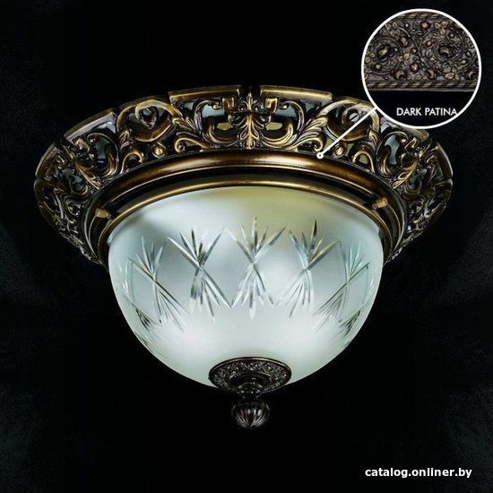 

Припотолочная люстра ArtGlass Lea I. Dark Patina