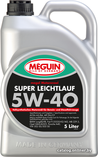 

Моторное масло Meguin Megol Super Leichtlauf 5W-40 5л