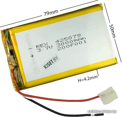 

Аккумулятор Bebat 455079 со шлейфом 3pin