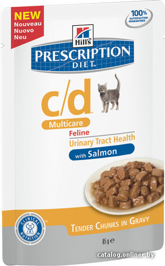 

Пресервы Hill's Prescription Diet c/d Feline Лосось 0.085 кг