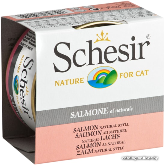 

Консервированный корм для кошек Schesir Salmon 85 г