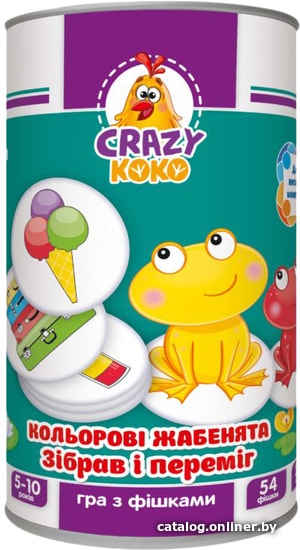 

Настольная игра Crazy Koko Цветные лягушата. Собрал и победил!