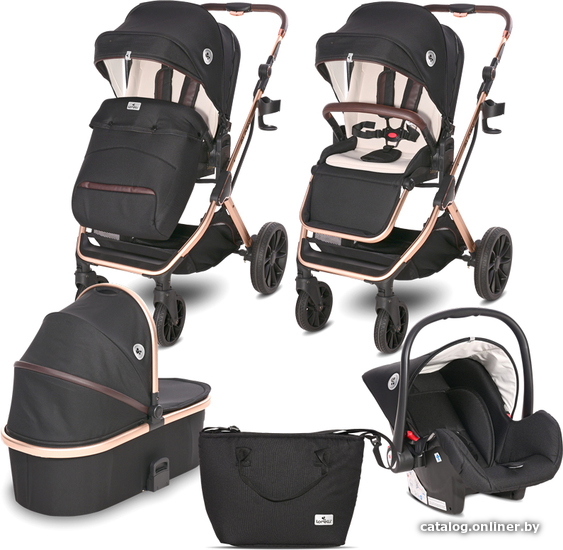 

Универсальная коляска Lorelli Glory (3 в 1, black diamonds)