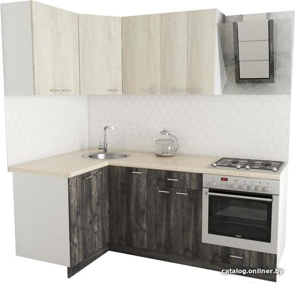 

Готовая кухня Хоум Лайн Луиза Люкс 1200x2100 угловой (сосна пасадена/сосна касцина)